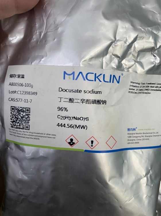 Docusate sodium C20H37NaO7S Cas: 577-11-7